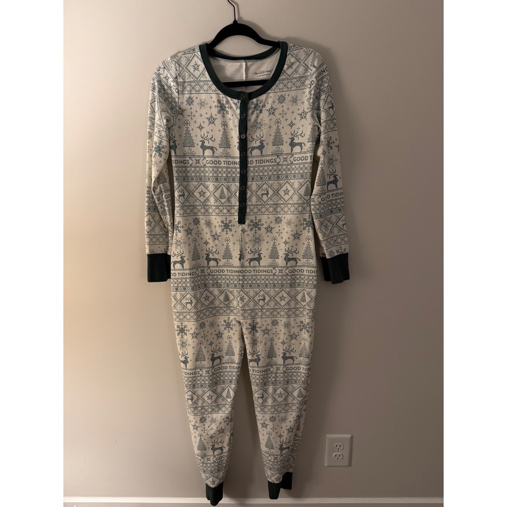 Hearth & Hand Women's Small Christmas Union Suit Onesie Pajamas Reindeer